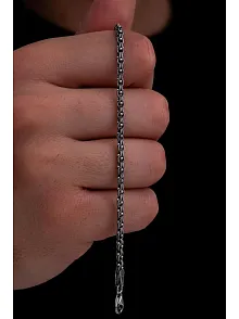 Erkek Gümüş Bileklik - 3mm Arnavut Zinciri Gümüş Bileklik