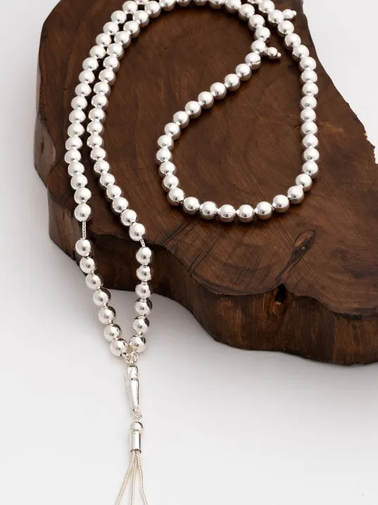 Erkek Gümüş Tespih - Düz Küre 99’luk Namaz Tespihi Gümüş Tespih Erkek Gümüş Tespih - Düz Küre 99’luk Namaz Tespihi Gümüş Tespih