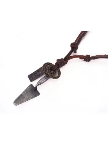 Mala Erkek Deri Kolye İnşaatçılara Özel