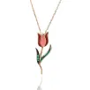 Rose Renk Lale Bayan Gümüş Kolye Rose Renk Lale Bayan Gümüş Kolye