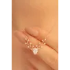 Kadın Gümüş Kolye - Zirkon Taşlı Geyik Kafası Motifli Rose Altın Kaplama Gümüş Kolye Kadın Gümüş Kolye - Zirkon Taşlı Geyik Kafası Motifli Rose Altın Kaplama Gümüş Kolye