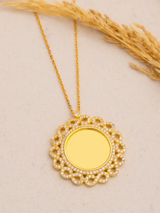 Kişiye Özel İsimli Altın Kaplama Sonsuzluklu Bayan Gümüş Kolye