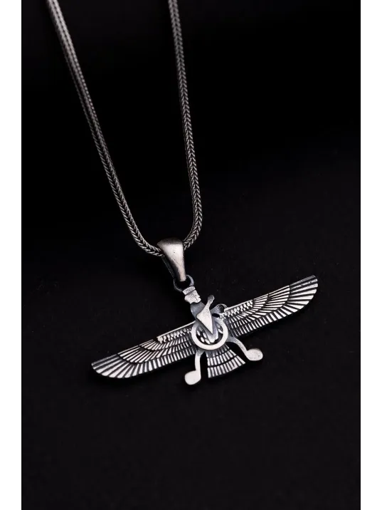 Erkek Gümüş Kolye - Ahura Mazda Figürlü Gümüş Erkek Kolye Erkek Gümüş Kolye - Ahura Mazda Figürlü Gümüş Erkek Kolye