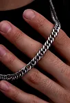 Erkek Çelik Kolye - 6.5 mm Sık Örüm Gurmet Zincir Çelik Kolye