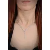 Mekik Su Yolu Gümüş Bayan Set - Kolye, Bileklik, Küpe, Yüzük