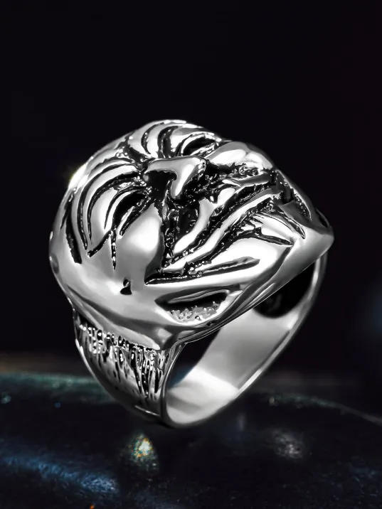 Erkek Gümüş Yüzük - Vandetta Maske Hacker Model Guido Fawkes Erkek Yüzük Erkek Gümüş Yüzük - Vandetta Maske Hacker Model Guido Fawkes Erkek Yüzük