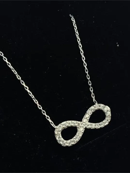 Gümüş Bayan Sonsuzluk Kolye