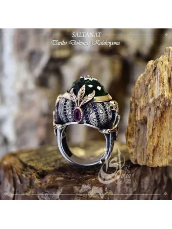 İslam Usta Tasarımı Saltanat Gümüş Erkek Yüzük