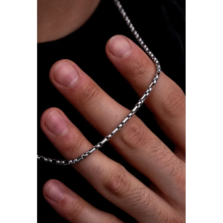 Erkek Çelik Kolye - 3 mm Kuş Gözü Model Çelik Kolye Erkek Çelik Kolye - 3 mm Kuş Gözü Model Çelik Kolye