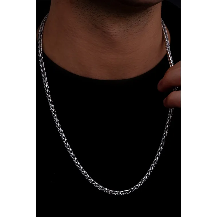 Yuvarlak Kral Model Çelik Erkek Kolye Zincir 4.5mm Yuvarlak Kral Model Çelik Erkek Kolye Zincir 4.5mm