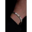 Erkek Gümüş Bileklik - 6.5mm Dikdörtgen Kesim Yassı Kral Gümüş Bileklik Erkek Gümüş Bileklik - 6.5mm Dikdörtgen Kesim Yassı Kral Gümüş Bileklik