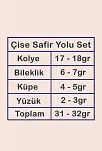 Çise Bayan Safir Taşlı Gümüş Su Yolu Set - Kolye, Bileklik, Küpe, Yüzük
