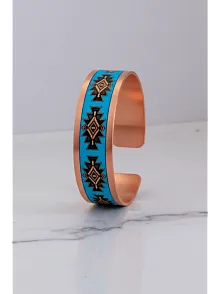 Kadın Bakır Bileklik - Charmaleon Model Özel Baskı Metal Kutu Ve Doğal Taşlar