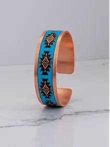 Kadın Bakır Bileklik - Charmaleon Model Özel Baskı Metal Kutu Ve Doğal Taşlar