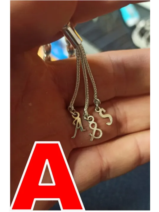 Tespih Püskülü İçin Gümüş Harf ve Şekil