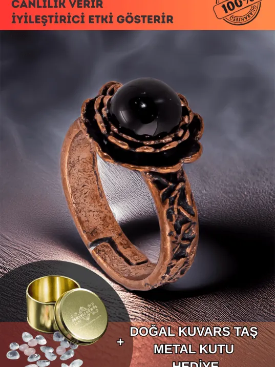 Kadın Bakır Yüzük - Oniks Taşlı Yuvarlak Ağaç Kabuğu Model İnce Metal Kutu Kuvars Taşlı Yüzük Kadın Bakır Yüzük - Oniks Taşlı Yuvarlak Ağaç Kabuğu Model İnce Metal Kutu Kuvars Taşlı Yüzük