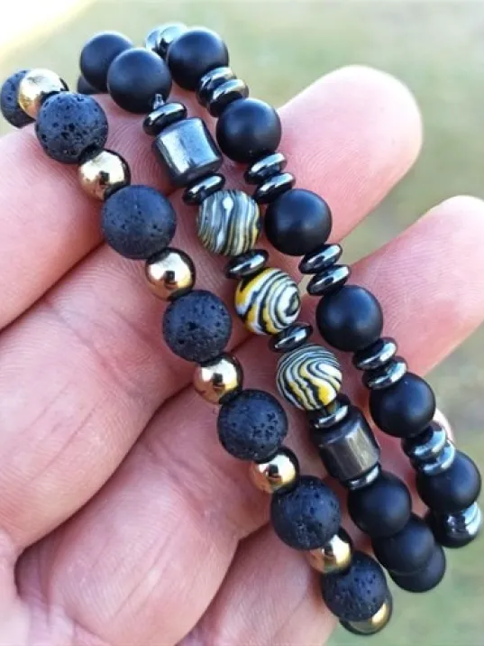 Erkek 3 lü Set Doğaltaş Bileklik Erkek 3 lü Set Doğaltaş Bileklik