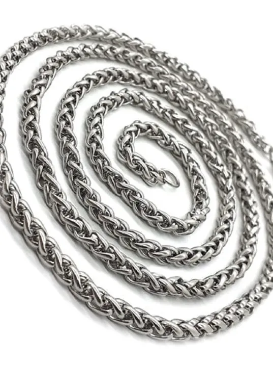 Yuvarlak Kral Model Paslanmaz Çelik Erkek Kolye Zincir