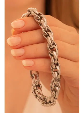 Kadın Çelik Bileklik - Sarmal Model Desenli Çelik Bileklik