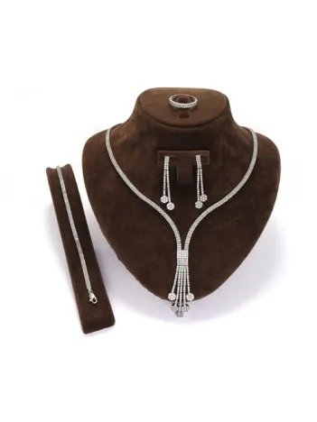 Artemis Bayan Gümüş Su Yolu Set - Kolye, Bileklik, Küpe, Yüzük