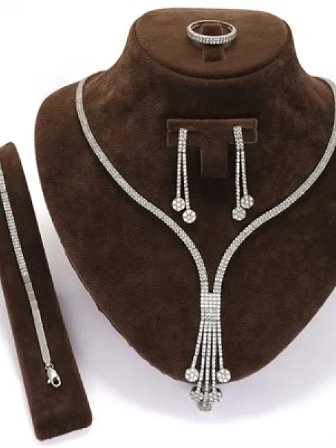 Artemis Bayan Gümüş Su Yolu Set - Kolye, Bileklik, Küpe, Yüzük