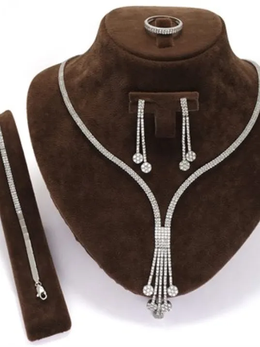 Artemis Bayan Gümüş Su Yolu Set - Kolye, Bileklik, Küpe, Yüzük