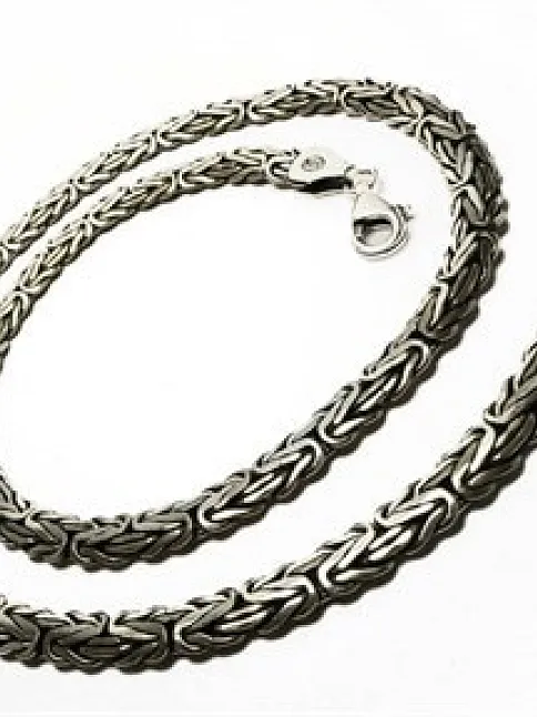 GÜMÜŞ ERKEK KRAL KOLYE ZİNCİR YASSI EZME MODEL 6,5mm Genişlikte GÜMÜŞ ERKEK KRAL KOLYE ZİNCİR YASSI EZME MODEL 6,5mm Genişlikte
