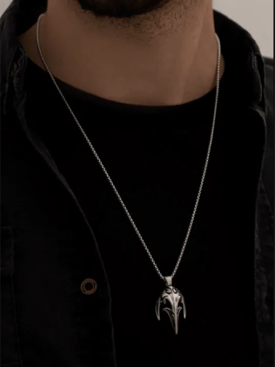 Erkek Kolye - Kartal Pençesi Model Erkek Çelik Kolye - 316 L Paslanmaz Çelik-Gold