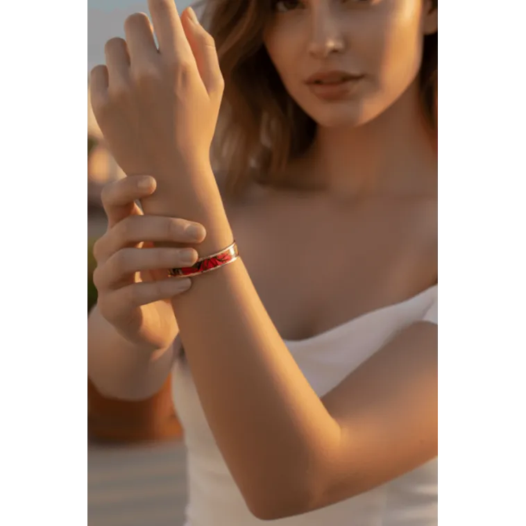 Kadın Bakır Bileklik Yüzük Set - Chlara Model Özel Baskı Metal Kutu Ve Kuvars Taşı Kadın Bakır Bileklik Yüzük Set - Chlara Model Özel Baskı Metal Kutu Ve Kuvars Taşı