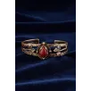 Kadın Bakır Bileklik - Kırmızı Akik Taşlı Damla Model Kadın Bilezik Metal Kutu ve Doğal Taşlar Kadın Bakır Bileklik - Kırmızı Akik Taşlı Damla Model Kadın Bilezik Metal Kutu ve Doğal Taşlar