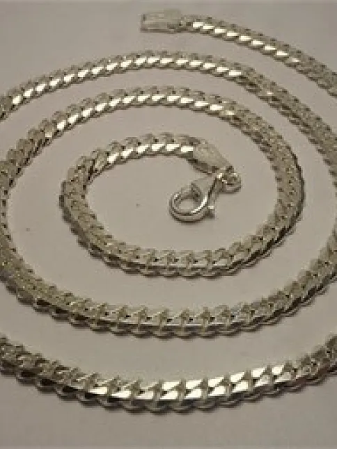 Gurmet Erkek Gümüş Kolye Zincir 4,3mm İnce Model