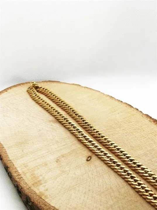 Gurmet Altın Çelik Erkek Kolye Kalın Model Gurmet Altın Çelik Erkek Kolye Kalın Model