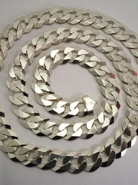 Erkek Gurmet Kolye Zincir Devasa Kalın 12mm İtalyan Malı Mükemmel Kalite