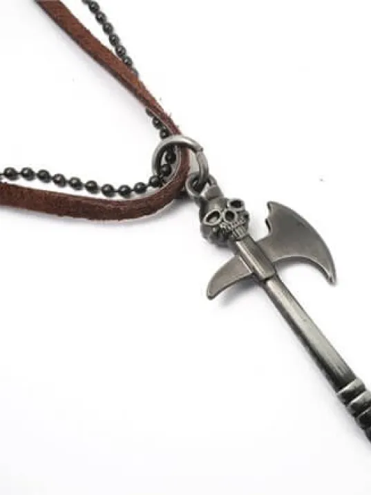 Balta Kurukafa Erkek Deri Kolye Balta Kurukafa Erkek Deri Kolye