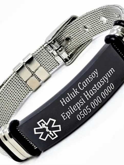 Epikriz Çelik Acil Durum Bilekliği
