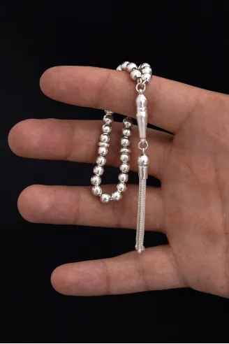 Gümüş Tespih Küre Kesim Minik Maskot Boy 12,5gr