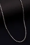 Erkek Gümüş Kolye - 3mm Pullu Arnavut Zinciri Gümüş Kolye