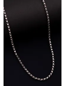 Erkek Gümüş Kolye - 3mm Pullu Arnavut Zinciri Gümüş Kolye