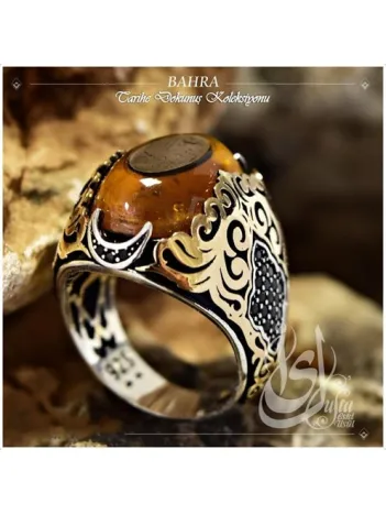 İslam Usta Tasarımı Bahra Gümüş Erkek Yüzük