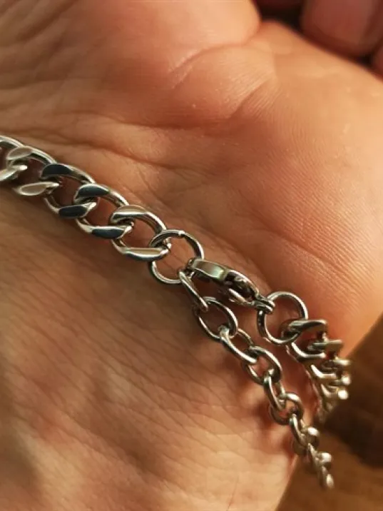 İsim Yazılabilen Çelik Erkek Bileklik İnce Kibar Model CBLGMSISIM1