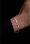 Erkek Gümüş Bileklik - 4.5 mm Forse Zincir Gümüş Bileklik