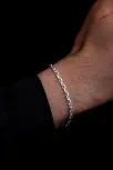 Erkek Gümüş Bileklik - 4.5 mm Forse Zincir Gümüş Bileklik