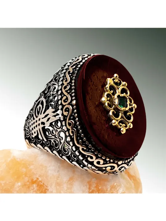 Tuğralı Otantik Tasarım  Erkek Gümüş Yüzük