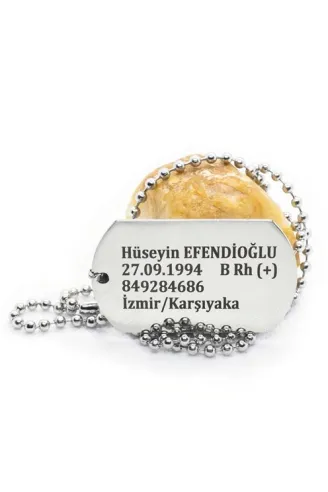 Asker Künyesi Paslanmaz Çelik Kolye Zincir