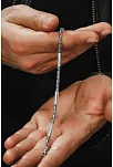 Erkek Gümüş Set - 2,8 mm Kalınlıkta Kral Model Parçalı Kral Erkek Kolye ve Bileklik Set