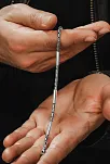 Erkek Gümüş Set - 2,8 mm Kalınlıkta Kral Model Parçalı Kral Erkek Kolye ve Bileklik Set