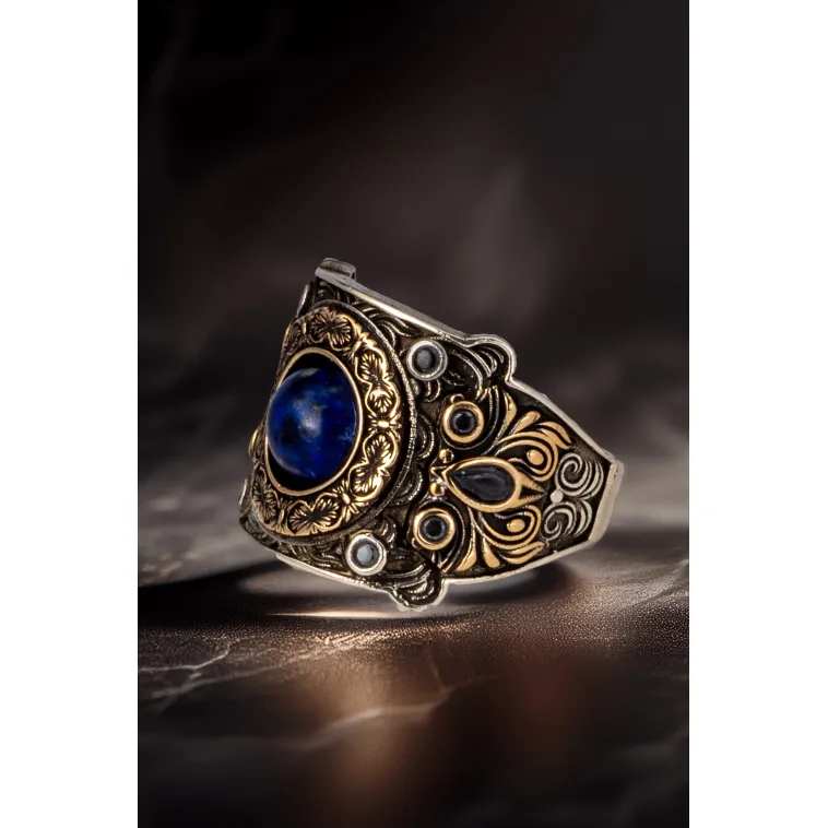 Erkek Lapis Taşlı Kalem İşlemeli Zirkon Taşlı 925 Ayar Gümüş Yüzük Erkek Lapis Taşlı Kalem İşlemeli Zirkon Taşlı 925 Ayar Gümüş Yüzük