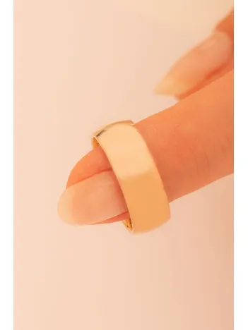 Erkek Gümüş Yüzük - 925 Ayar Düz Bombeli Rose Gümüş Alyans Yüzük