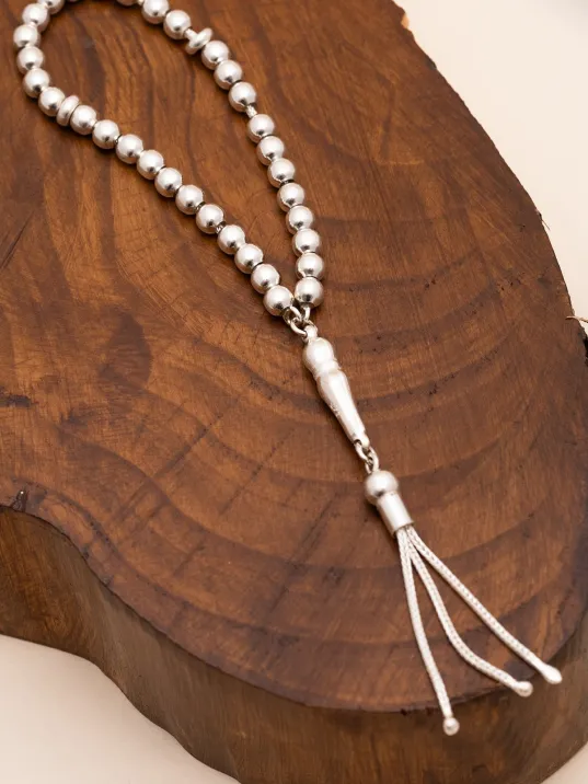 Gümüş Tespih Düz Küre Küçükboy 16gr