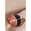Kadın Bakır Bileklik Yüzük Set - Arianna Model Özel Baskı Metal Kutu Ve Kuvars Taşı